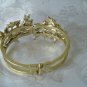 Elegant Vintage Gold Tone Simulated Pearl Clamper Bracelet