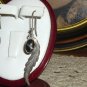 Lovely Vintage Southwestern Native American Sterling Silver Feather and Onyx Dangle Pierced Earrings