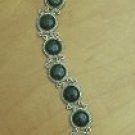 Jade and Silver Bracelet