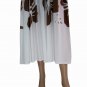 Brown Plain Hand Painted Flower Batik Tropical Floral Sundress