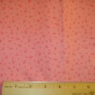 1 yard -  Pink with pink flowers fabric