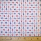 1 yard -  Plant a Garden Coordinate fabric - Pink and Blue Flowers on White - Sue Dreamer