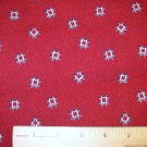 1 yard -  South Seas Imports - Debbie Mumm - Red fabric with quilt block tossed all over