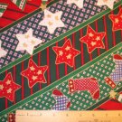 3/4 yard -  Tis the Season Diagonal row fabric - Holiday, Christmas, Winter
