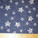 1.875 yard - Stamped Stars on Blue background - Patriotic USA America CRAFT quality