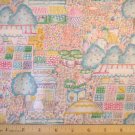 1 yard -  Day at the market - Soft pencil drawing look design all over fabric