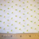 1.33 yard - Tiny yellow buds on white fabric