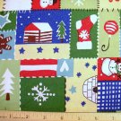 3/4 yard - Sparkly Christmas Patches Fabric