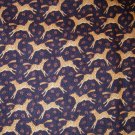 1 yard - Cranston Print Works - Black fabric with rush accents and tan zebras all over