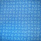 1 yard - Blue boxes and dots on blue background fabric