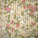 1 yard - Northcott - Yellow stripe with pink flowers - Thimbleberries - OUT OF PRINT