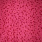 1.33 yards - Pink Red fabric with leaf design