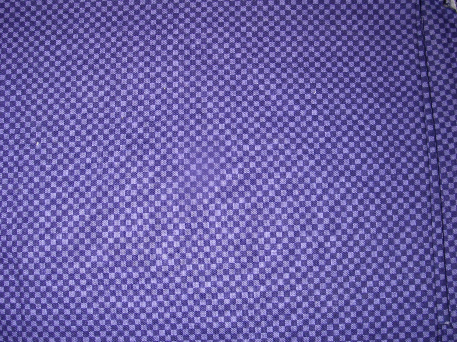 22  inches - Purple checkerboard fabric - Purple, dark purple