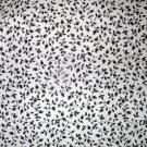 1 yard - White fabric with black flowers