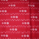 1.9 yards - Red fabric with white accents