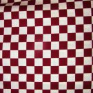 1 yard - Burgandy and white checkerboard fabric - Baum Textiles