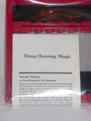 DOUG HENNING WONDER WINDOW / Very Rare Magic