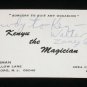 MAGICIAN ZANEY BLANEY'S AUTOGRAPH / Magic Ephemera