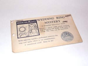 THE WEDDING RING MYSTERY E-Z MAGIC / Vintage Magic