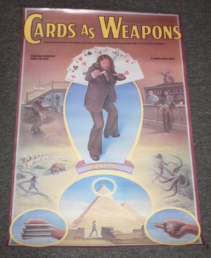 ORIGINAL CARDS AS WEAPONS POSTER / Vintage Magic Poster