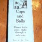 ADAMS' CUPS AND BALLS / Vintage Magic Trick