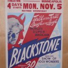 ORIGINAL HARRY BLACKSTONE SR. WINDOW CARD