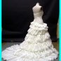 A-Line Strapless Taffeta&Tull any-size Wedding Gown(RD026)