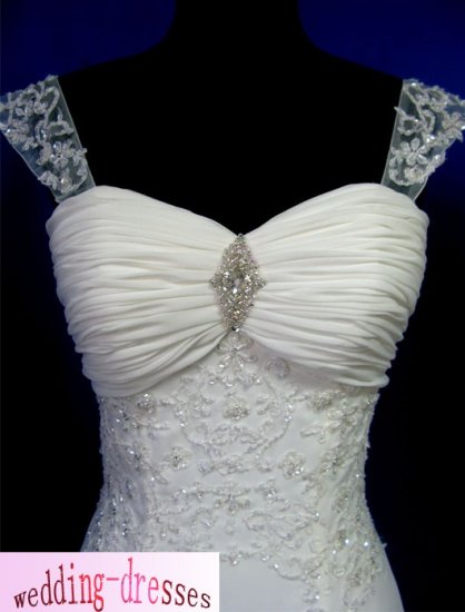Factory Sample A-line Strapless Chiffon Wedding Dresses(PR118)