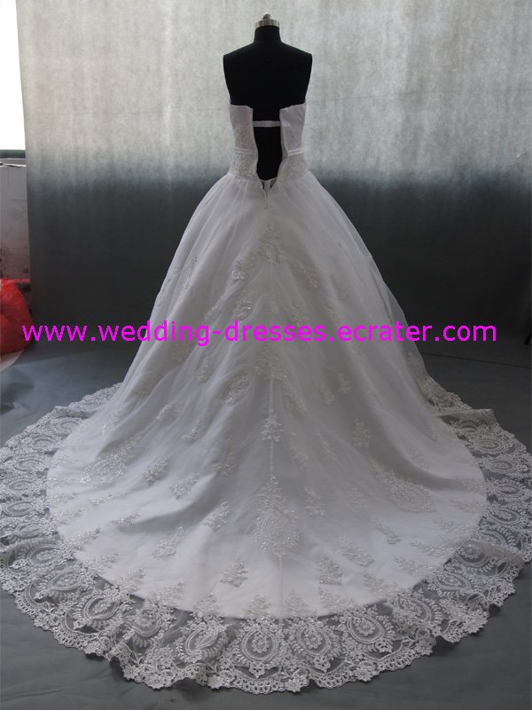 Hot Sales/Strapless/Real Wedding Gown / Sample Picture Of Factory(WD509)