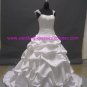 Stunning A-Line Beaded Taffeta Real Wedding Dress / Sample Picture Of Factory(WD539)