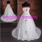 Sexy A-Line Beaded Strapless Real Wedding Dress / Sample Picture Of Factory(WD580)