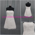 Hot Sales Strapless Lace Custom-Made Real Picture Short  Wedding Dress 2012(WD919)