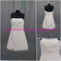 Hot Sales Strapless Lace Custom-Made Real Picture Short  Wedding Dress 2012(WD919)