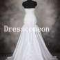 White Chapel Train Beading Mermaid Wedding Dress(MD014)