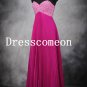 A Line Sweetheart Beading Floor Length Chiffon Prom Dresses(MD015)