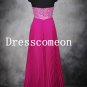 A Line Sweetheart Beading Floor Length Chiffon Prom Dresses(MD015)