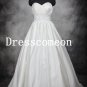White Strapless Zipper Back Wedding Dress/ Bridal Gown(MD021)