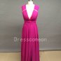A Line V Neck Chiffon Prom Dresses/Bridemaid Dresses(MD026)