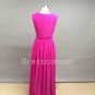 A Line V Neck Chiffon Prom Dresses/Bridemaid Dresses(MD026)