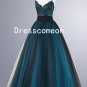 Charming Spaghetti Straps Beading Floor Length Tulle 2014 Prom Dresses(MD029)