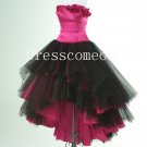 High Low A-line Strapless Short Prom Dresses(MD033)