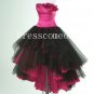 High Low A-line Strapless Short Prom Dresses(MD033)