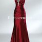 Mermaid /Trumpet Strapless Brush Train Beaded Elsatic Satin Evening Dress(MD035)
