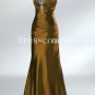 Mermaid /Trumpet Strapless Brush Train Beaded Elsatic Satin Evening Dress(MD035)