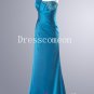 Sheath Strapless Brush Train Beaded Elsatic Satin Evening Dress/prom dresses(MD036)
