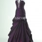Ball Gown Halter Floor-Length Bubble Skirt Satin Prom Dress(MD037)