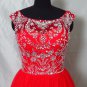 Custom Made Red Open Back V-back Beading Short Prom Dress,Cocktail Dress 2014 Homecoming Dress