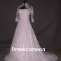 Custom Made  Lace Bridal Dress,A-line Strapless  Floor-length  Wedding Dress/Bridal Gown