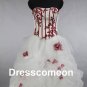 Custom Made Embroidery Wedding Dress,A-line Strapless Floor-length Wedding Dress/Bridal Gown