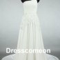 Custom Made  Lace and Chiffon  Wedding Dress,A-line One-shoulder  Floor-length  Bridal Gown